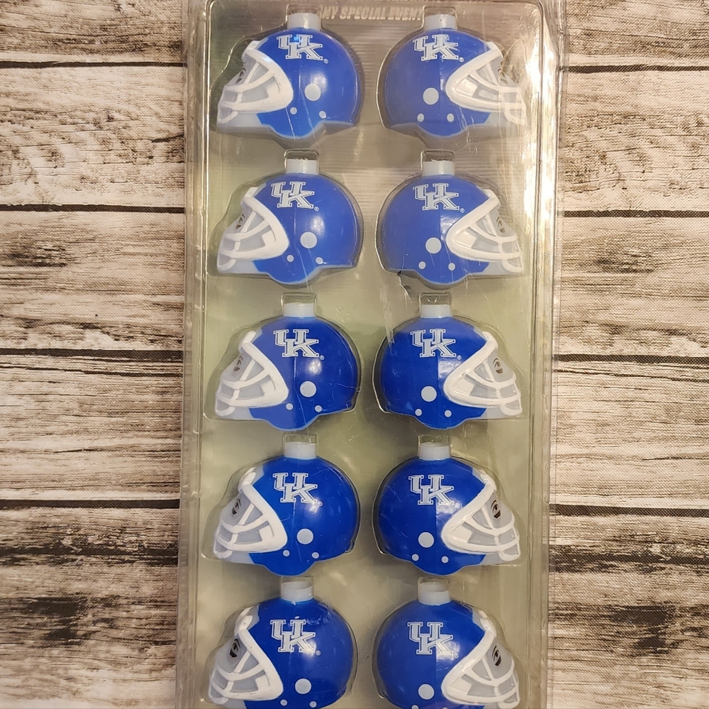Collegiate UK 10 Football Helmets String Lights 12’ Party Christmas